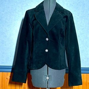 Live a Little black suede jacket size medium